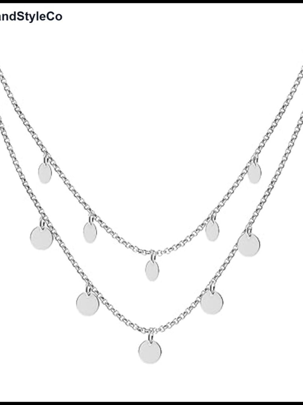 Sterling Silver Layered Necklace Handmade Multi Row Layering Necklace